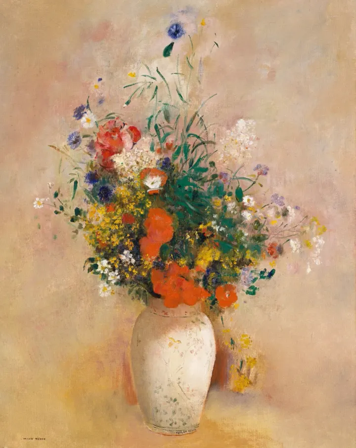 Váza s kvetinami, Odilon Redon, 1905