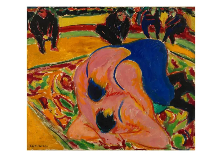 Zápasníci v cirkuse, Ernst Ludwig Kirchner, 1909
