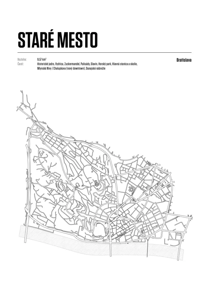 Mapa Starého Mesta / Bratislava